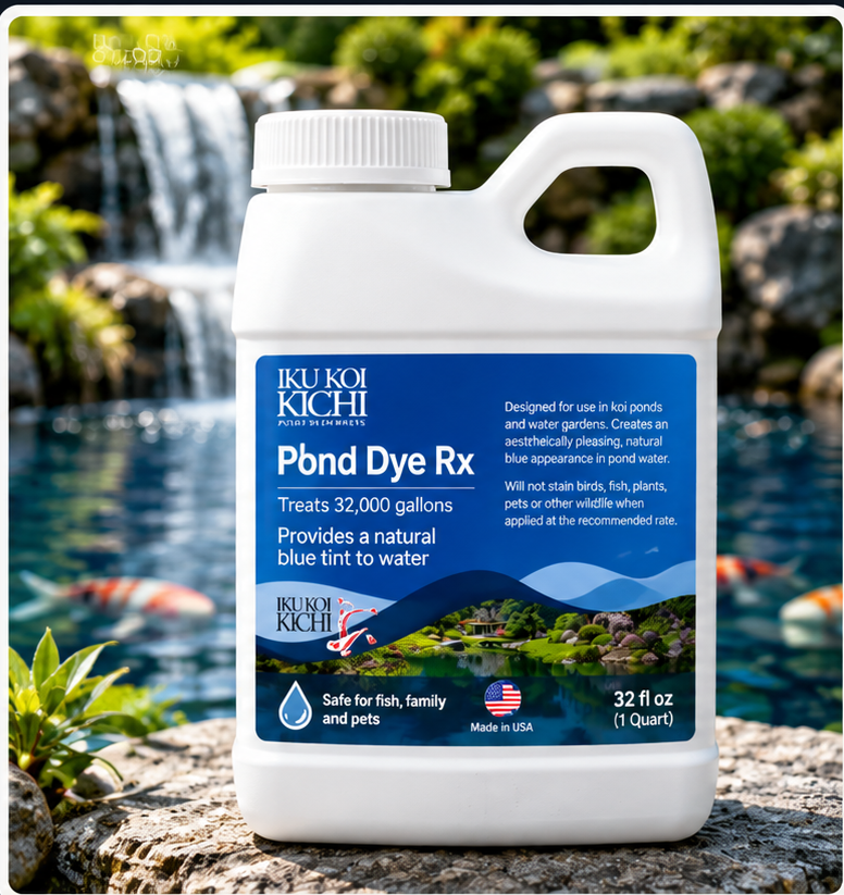 Blue Pond Dye Rx — natural blue tint for ponds and water gardens