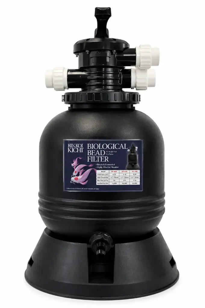 IKU KOI KICHI  Backwashing Pressure Filter 2000 Gallon 1.5" Inlet Outlet
